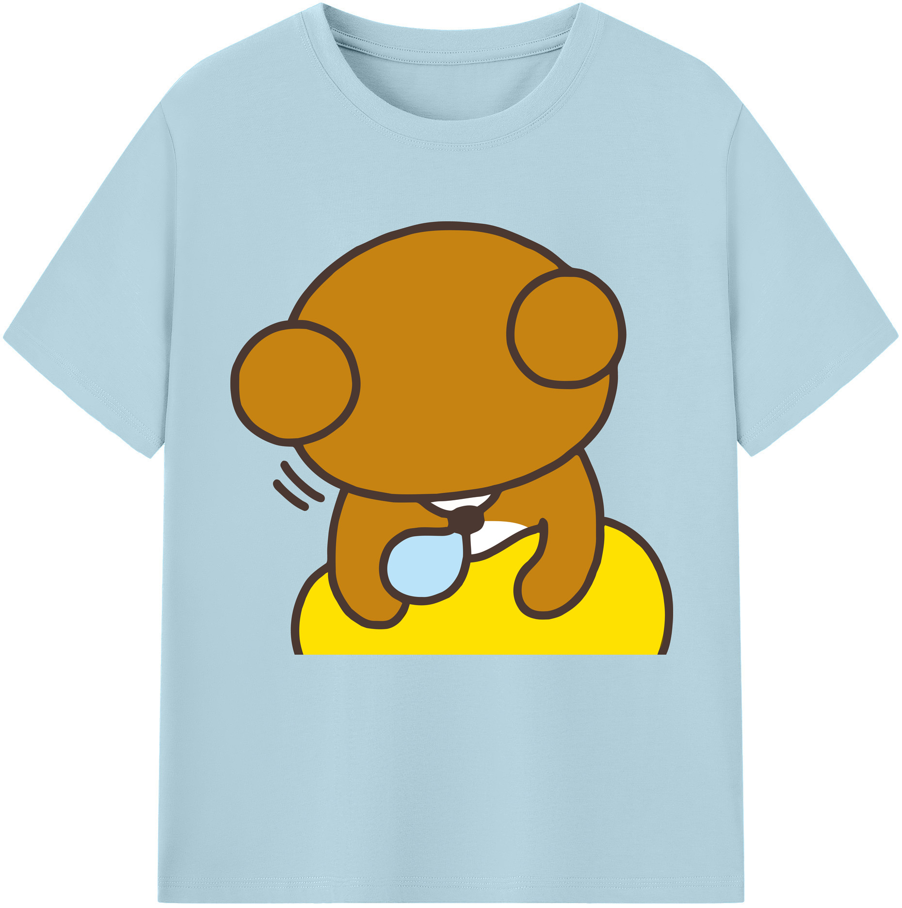 （画像用） リラックマ リラックマ キイロイトリ Rilakkuma Korilakkuma Kiiroitori 綿100％半袖Tシャツ（フロントプリント）